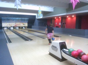 Beim Abschiesbowlen mit "meinen" Kloenschnackfrauen