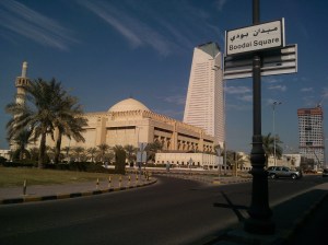 Die Grosse Moschee, die groesste in Kuwait. Das Gesamtareal umfasst 45.000 qm