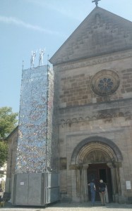 Upcycling! Der etwas andere Bauzaun an der Johanniskirche. 